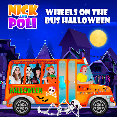 Постер песни Nick and Poli - Wheels on the Bus Halloween